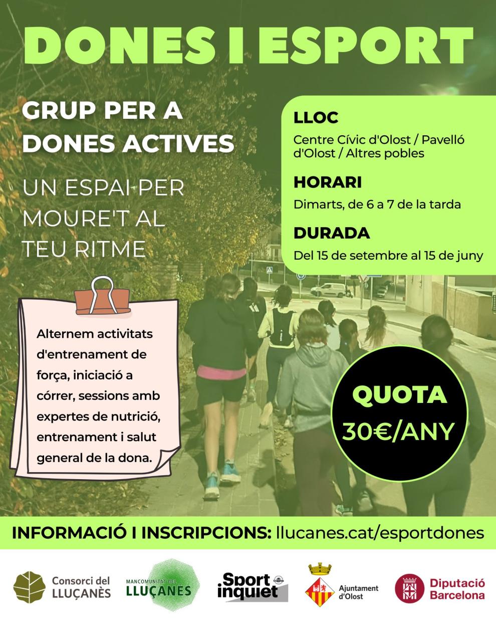 Es dona continuïtat al grup Dones i Esport sota el lema Grup de dones actives: un espai per moure't al teu ritme